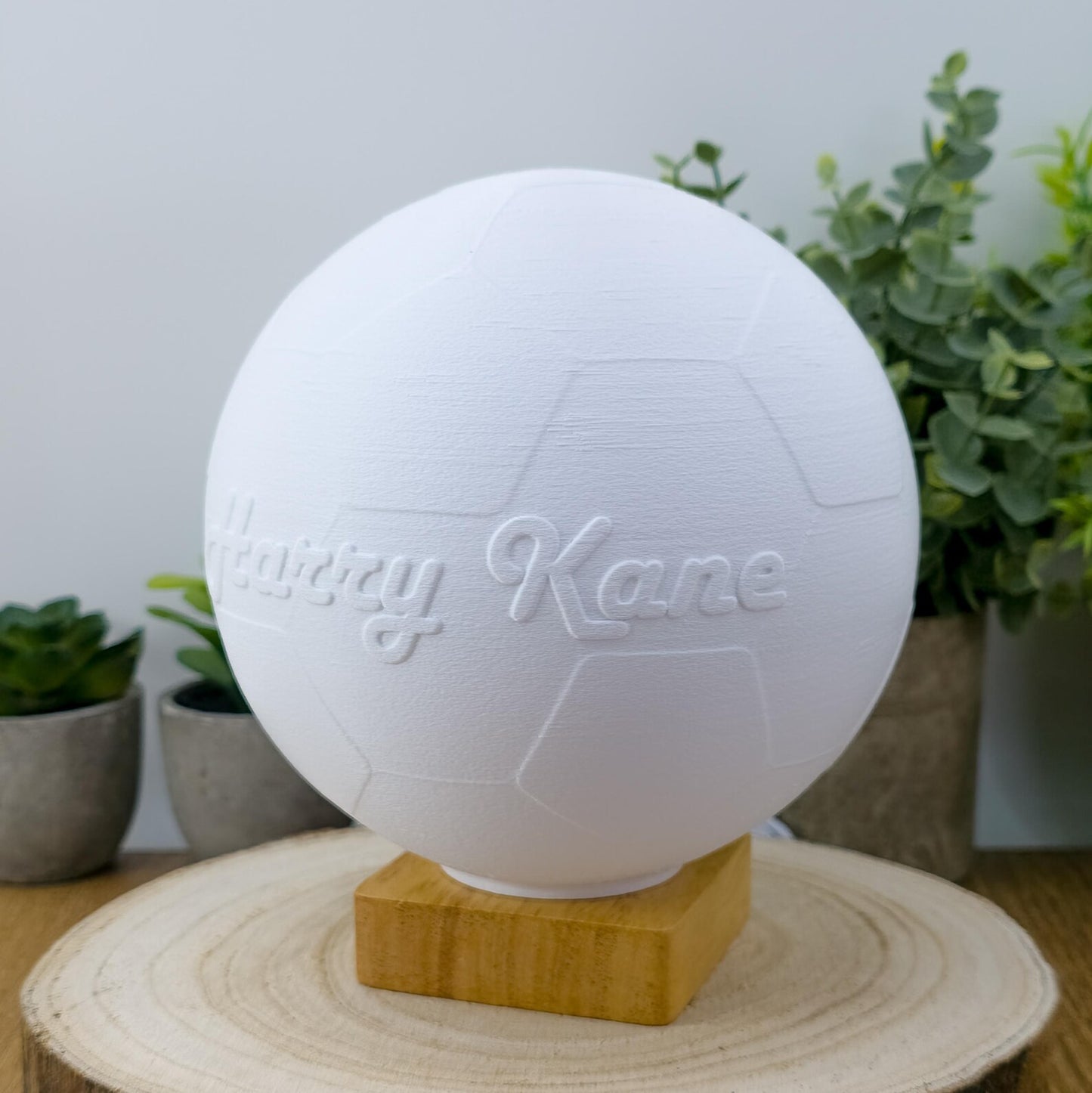 Personalised football soccer night light lamp - Remote control / USB plug
