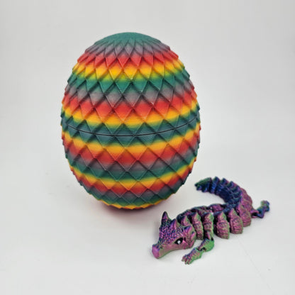 Rainbow egg and dragon